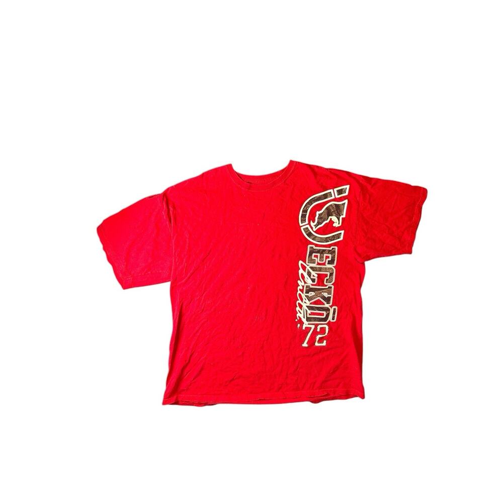 Y2K Ecko Unltd. Rhino Red spellout graphic tee shirt size XL